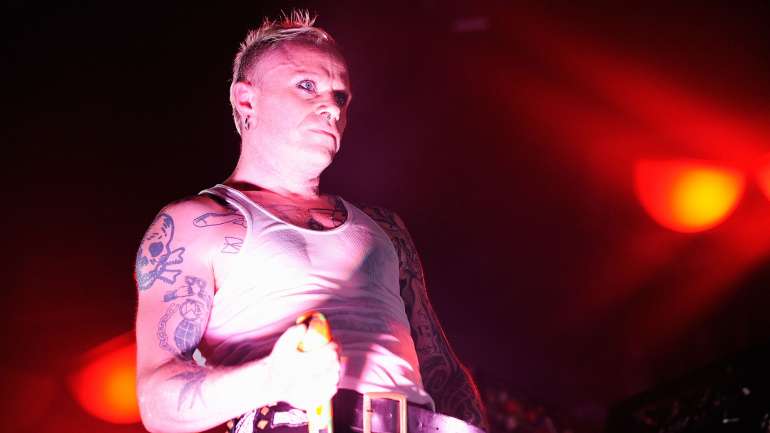 Keith Flint a atuar com os The Prodigy na Austrália, em 2009