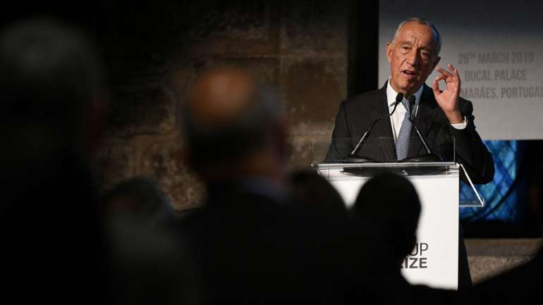 O Presidente falava em Guimarães, à margem da entrega do prémio mundial de inovação em engenharia de pontes "BERD--FEUP Wibe"