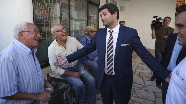 André Ventura nas eleições autárquicas de 2017, ainda em representação do PSD, em Loures