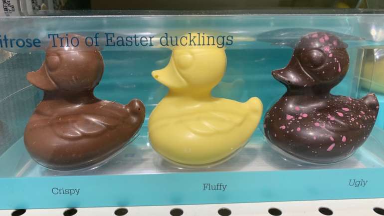 Trio de patos à venda na Waitrose