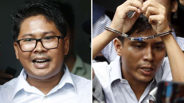 Wa Lone e Kyaw Soe Oo partilharam com os seus colegas da Reuters o Prémio Pulitzer de reportagem internacional, uma das maiores distinções do jornalismo