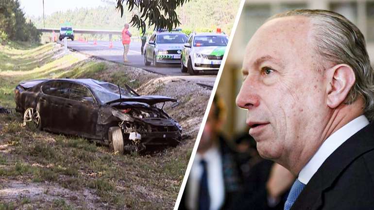 Santana Lopes conduzia o carro que capotou e teve de ser desencarcerado pelos bombeiros