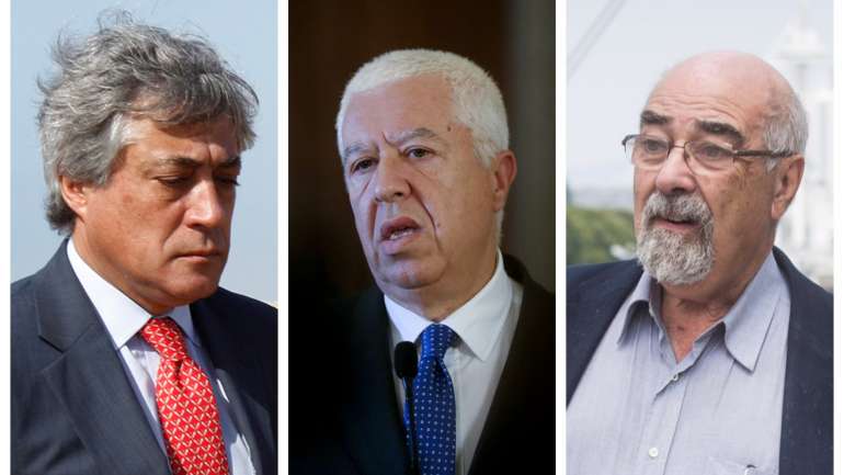 António Mendonça (à esquerda), Fernando Teixeira dos Santos (ao centro) e Mário Lino (à direita) são os três ex-ministros do Governo de José Sócrates que o MP quer constituir como arguidos no inquérito das PPP