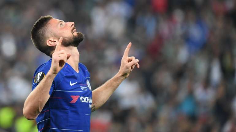 Olivier Giroud isolou-se na liderança dos melhores marcadores da Liga Europa ao inaugurar o marcador na final da prova contra a ex-equipa