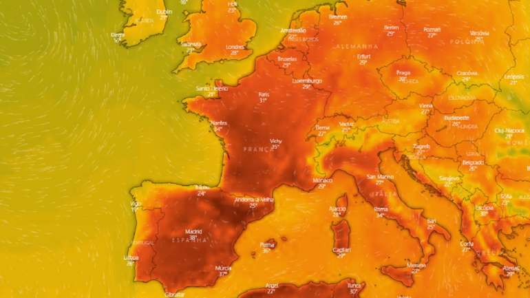 Previsão das temperaturas para este sábado