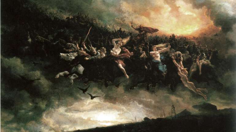 "A Caçada Selvagem: Asgårdsreien" (1872), do pintor norueguês Peter Nicolai Arbo