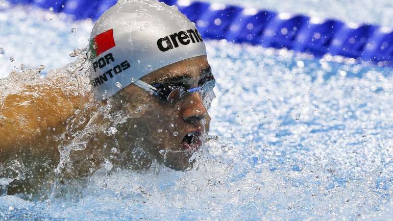 O nadador português Alexis Santos em competição nos Jogos Olímpicos Rio2016