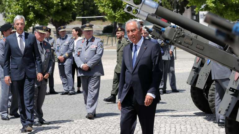 Marcelo Rebelo de Sousa foi acompanhado por João Gomes Cravinho, ministro da Defesa