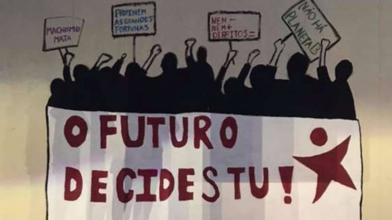 O graffiti foi feito na quarta-feira