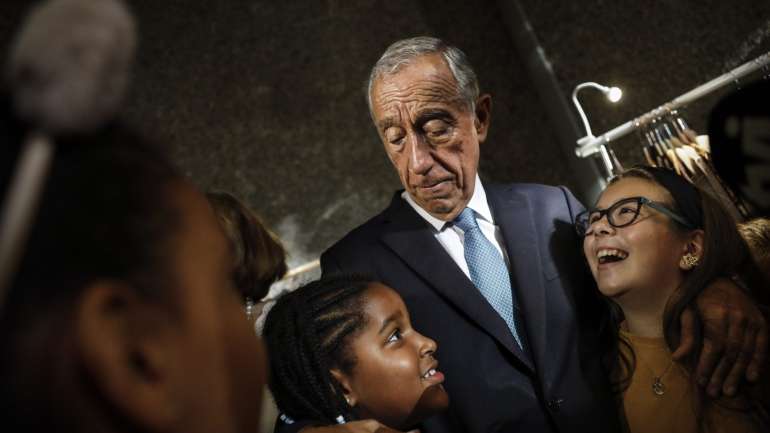 Marcelo Rebelo de Sousa falava aos jornalistas na Estufa Fria, em Lisboa