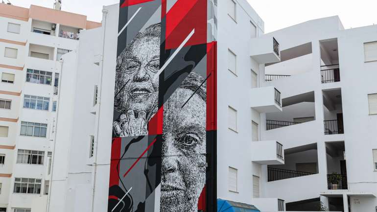 Para a execução dos rostos foi utilizada a técnica de stencil