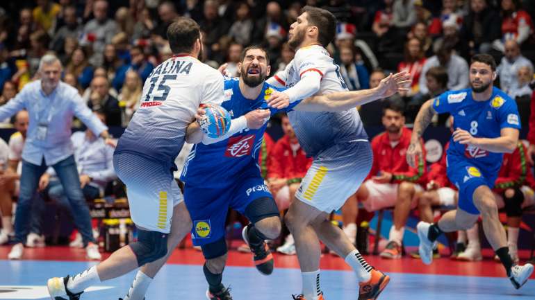 Salina e Fábio Magalhães conseguiram bloquear da melhor forma aquele que é um dos melhores laterais do mundo: Nikola Karabatic