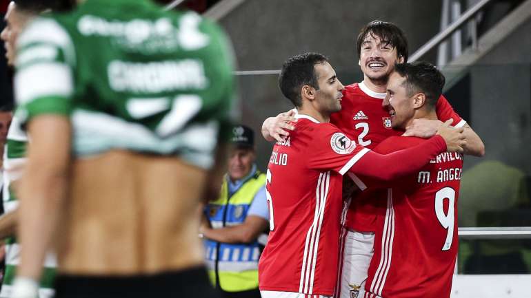Chaguinha marcou o 4-3 que seria determinante para o Benfica sair por cima no dérbi frente ao rival Sporting