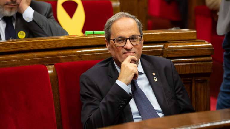 Quim Torra acusou a ERC, com quem governa em coligação, de ter agido &quot;sem lealdade&quot;