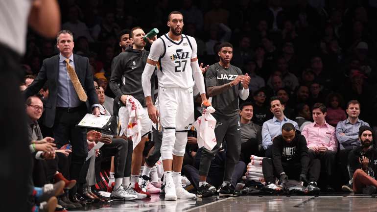 Rudy Gobert, medalha de bronze nos Mundiais de 2014 e 2019 pela França, joga nos Utah Jazz desde 2013