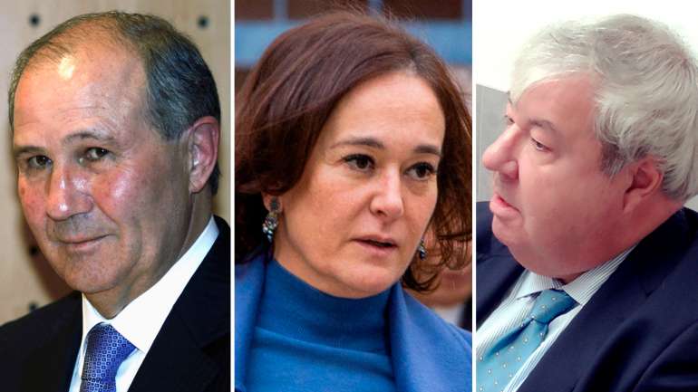 Joaquim Piçarra, presidente do Supremo Tribunal de Justiça (à esquerda), Paula Lourenço (ao centro) e o bastonário Luís Menezes Leitão (à direita)
