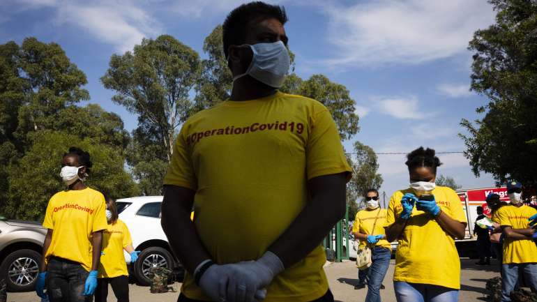 Na África do Sul têm havido campanhas para incentivar o distanciamento social