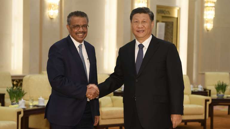 Tedros Adhanom Ghebreyesus e Xi Jinping encontraram-se presencialmente 28 janeiro, sete dias depois da alegada chamada telefónica