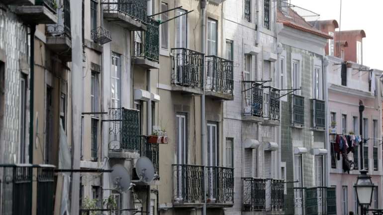 Prédios na zona do Bairro Alto, Lisboa