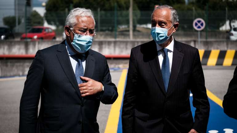Costa e Marcelo passaram a tarde em Ovar, o primeiro município a entrar em estado de calamidade no país