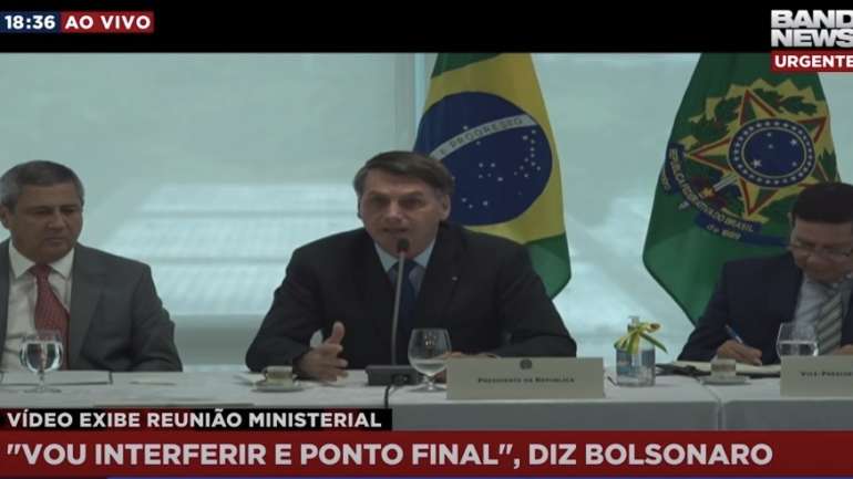 Sergio Moro aponta o vídeo como prova sobre a alegada interferência do Presidente na polícia federal