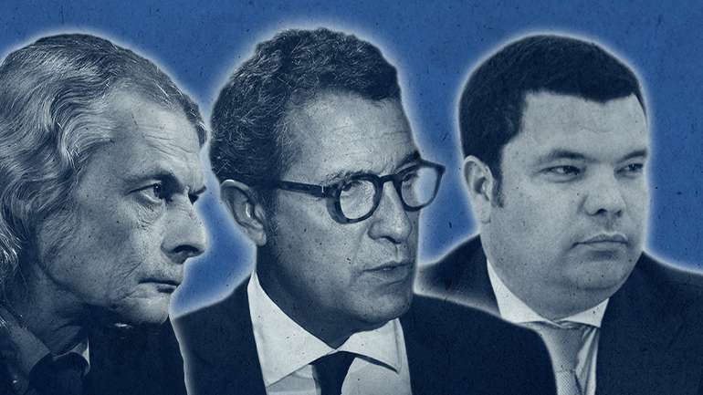 João Manso Neto (presidente da EDP Renováveis), António Mexia (presidente da EDP), João Conceição (ex-consultor de Manuel Pinho e atual administrador da REN)