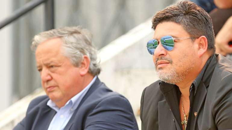 Luís Duque, antigo presidente da Liga Portuguesa de Futebol Profissional, e Luiz Andrade, ex-presidente da SAD do Desportivo das Aves