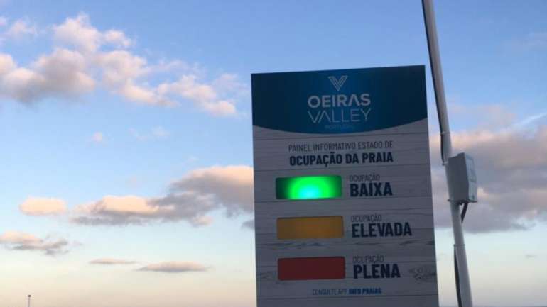 Para que seja possível respeitar a capacidade máxima de cada praia foram limitadas as entradas no areal