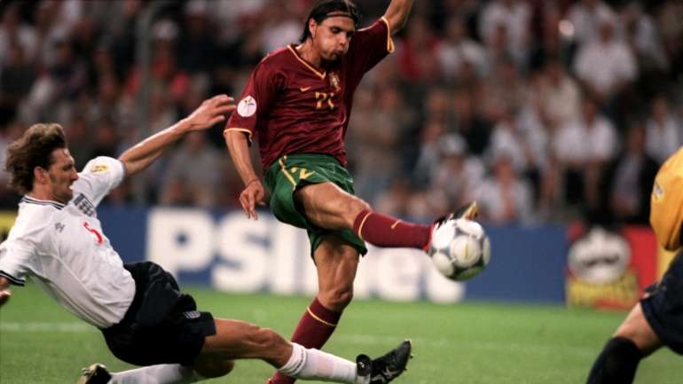 O avançado só foi titular contra a Inglaterra porque Pauleta estava castigado e Sá Pinto lesionado