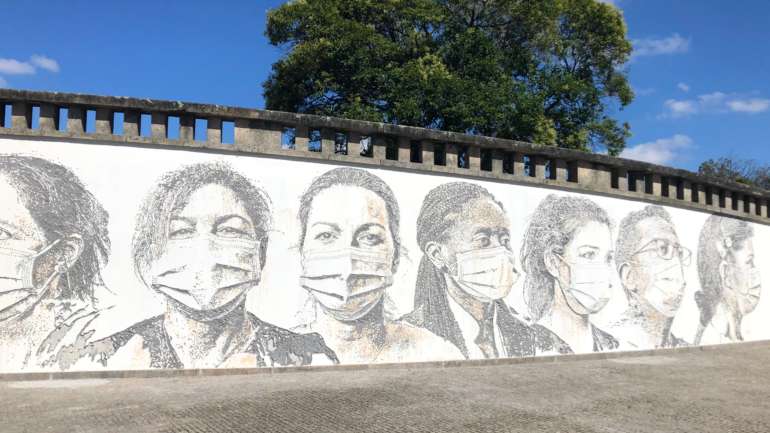 Manuel, Paula, David e Maria João foram alguns dos 10 profissionais representados no mural assinado por Vhils