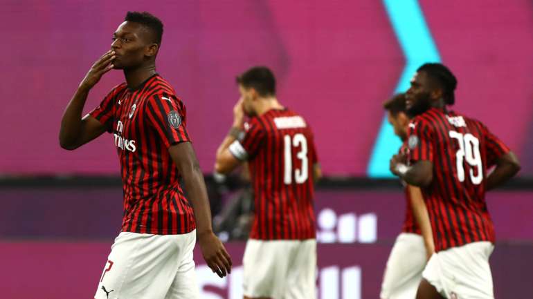 O jogador português entrou já na segunda parte e ainda foi a tempo de marcar o terceiro golo da equipa de Stefano Pioli