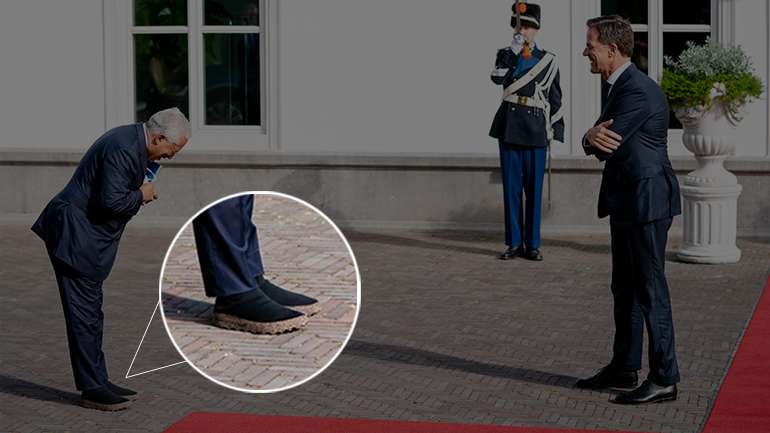 António Costa foi recebido pelo primeiro-ministro holandês e surpreendeu pela escolha dos sapatos