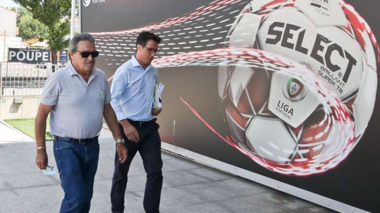 António Freitas, presidente do Desp. Aves (clube), saiu satisfeito do encontro na Liga esta manhã