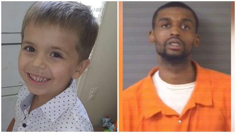 Darrius Sessoms (25 anos, à direita) é o único suspeito da morte de Cannon Hinnant (5 anos, à esquerda), que foi morto com um tiro na cabeça