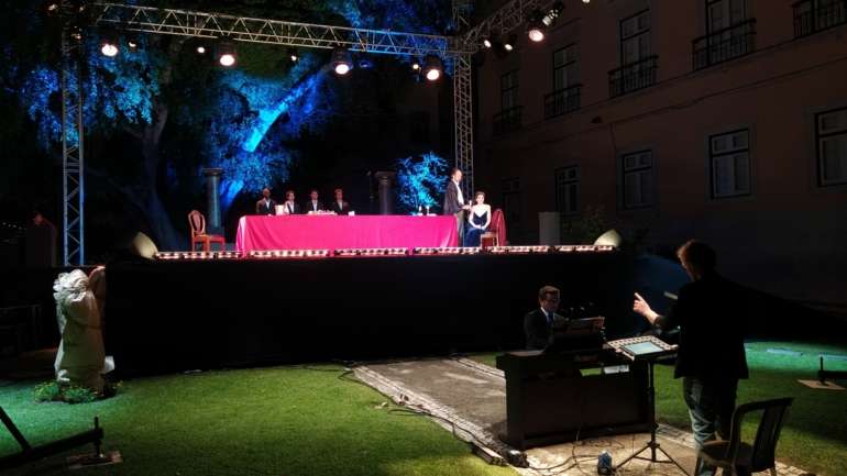Ensaios da "Tosca" no jardim do Museu Nacional de Arte Antiga, em Lisboa
