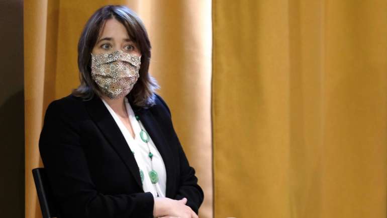 A coordenadora do BE, Catarina Martins, falava em Viseu na primeira iniciativa da "rentrée" do partido
