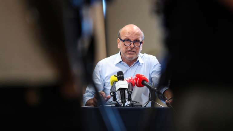 João Gabriel, porta-voz da recandidatura de Luís Filipe Vieira à liderança, comentou notícias em torno do atual líder numa conferência realizada numa unidade hoteleira de Lisboa