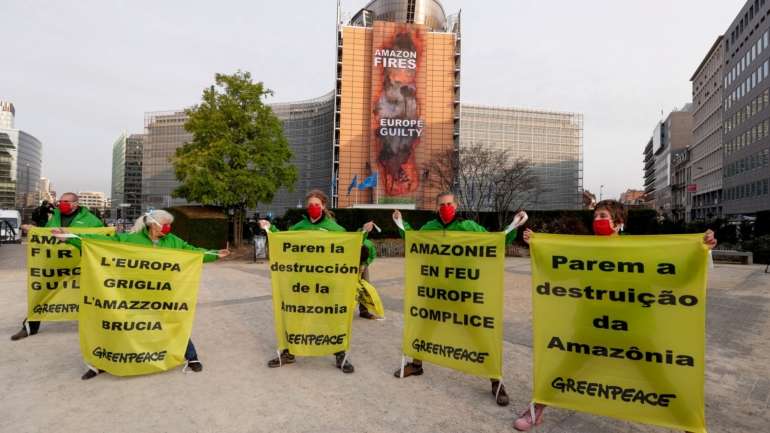 Segundo a Greenpeace, com as importações de carne de vaca, soja, óleo de palma, café e cacau, a UE é "responsável por mais de 10% da desflorestação no mundo"