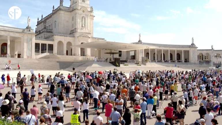 Imagem retirada da transmissão em direto no canal de YouTube oficial do Santuário de Fátima na manhã de domingo, 13 de setembro.