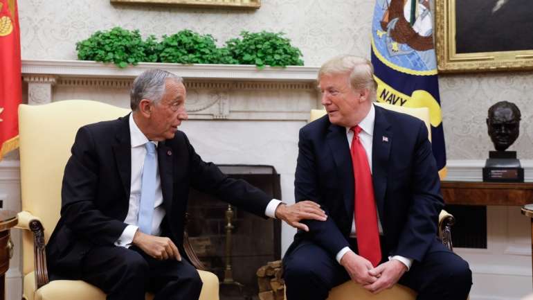 O chefe de Estado, Marcelo Rebelo de Sousa, desejou as melhoras ao Presidente norte-americano.