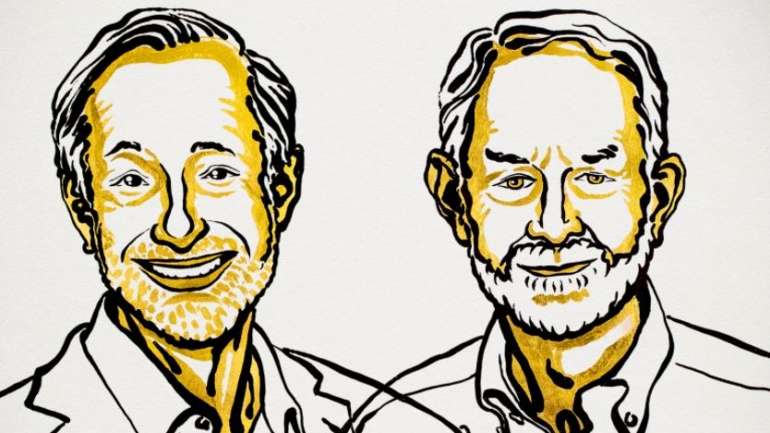 Os norte-americanos Paul Milgrom e Robert Wilson.