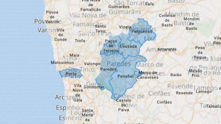 A região Norte concentra na mesma zona os seis concelhos em que o número de casos mais aumentou na última semana