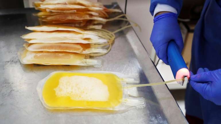Os doentes recuperados podem doar voluntariamente o plasma, a parte líquida do sangue