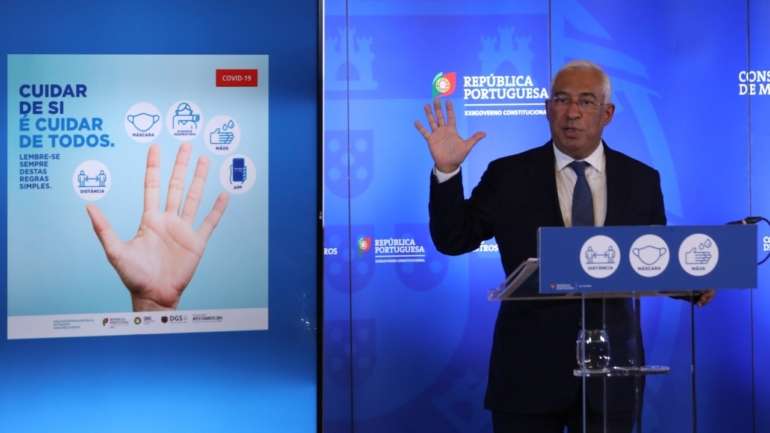 O primeiro ministro, António Costa, após o Conselho de Ministros extraordinário no último sábado