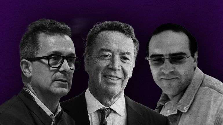 O juiz Ivo Rosa (à esquerda) é o titular da instrução criminal do caso EDP que tem o ex-ministro Manuel Pinho (ao centro) como arguido. Desembargador Rui Teixeira (à direita) censurou a visão de Ivo Rosa sobre o uso de emails como prova indiciária