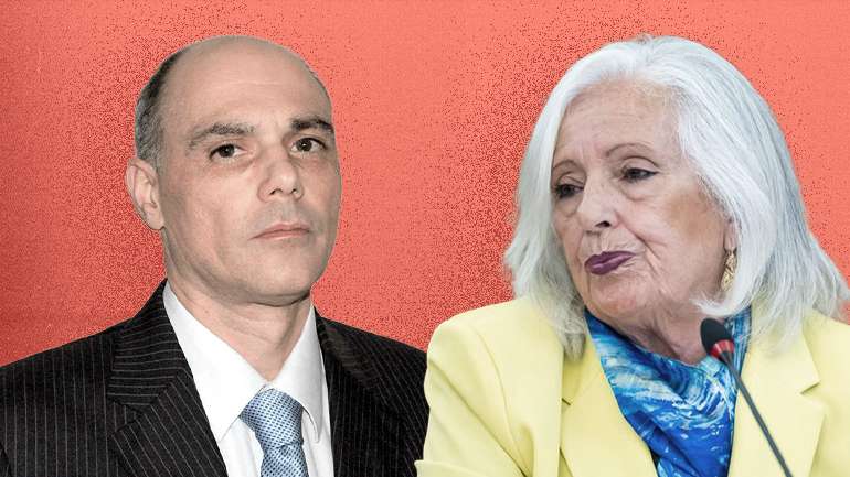 (da esquerda para a direita) Procurador Paulo Lona, presidente do Sindicato dos Magistrados do Ministério Público, contestava uma diretiva sobre os poderes hierárquicos emitida por Lucília Gago, ex-procuradora-geral
