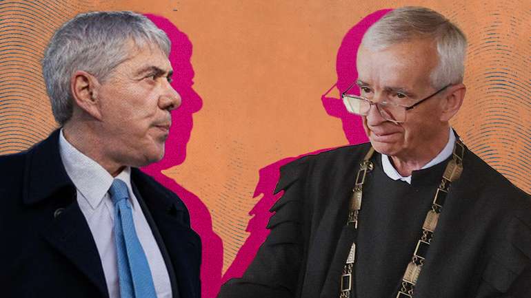 (da esquerda para a direita) José Sócrates, principal arguido da Operação Marquês, e conselheiro João Cura Mariano, presidente do Supremo Tribunal de Justiça