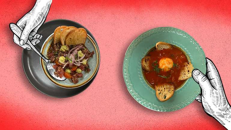 Sem surpresa, o menu na Doca de Santo assemelha-se a um de Brunch, ainda que tenha nomes sugestivos, como Ovos à Professor (com chouriço e batata palha), por €6,80.