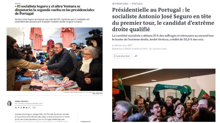Jornais como o espanhol El País e o francês Le Monde deram destaque às eleições em Portugal