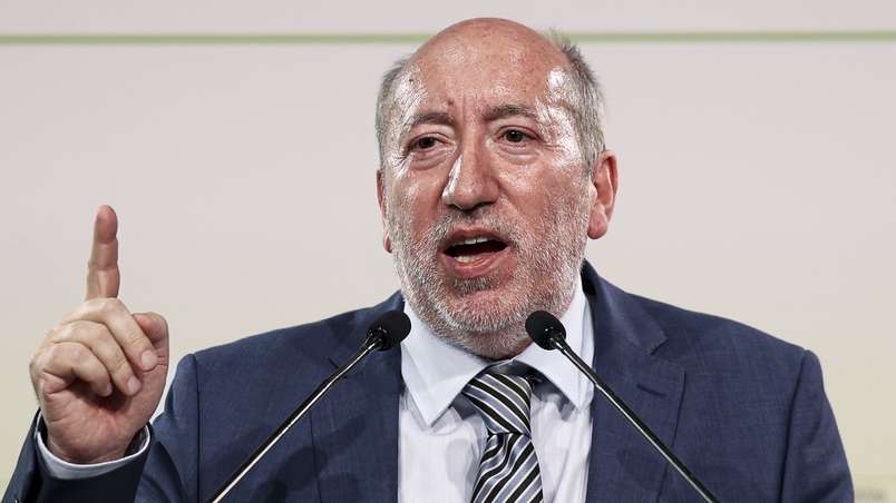 António Filipe, antigo deputado do Partido Comunista Português (PCP), durante a apresentação oficial da sua candidatura à Presidência da República, na Voz do Operário em Lisboa, 14 de julho de 2025. FILIPE AMORIM/LUSA